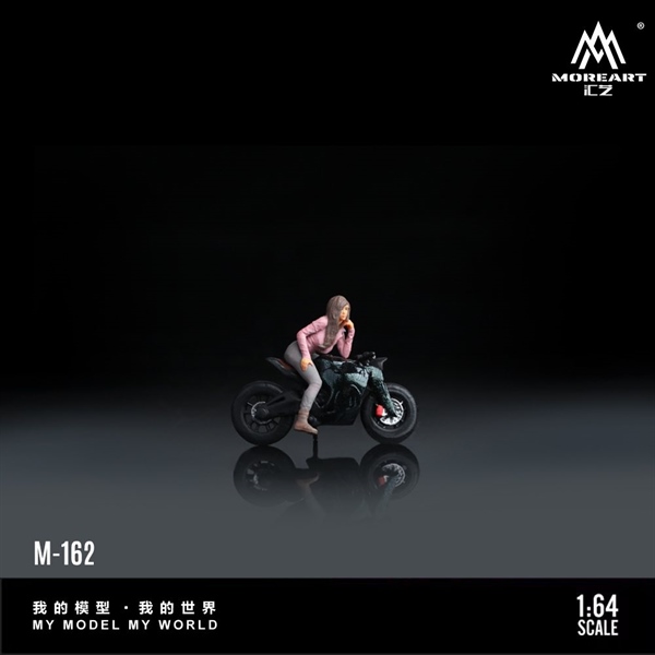  Mô hình nhân vật figure Black Iron Motorcycle Girl Suit tỉ lệ 1:64 More Art MO222162 