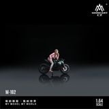  Mô hình nhân vật figure Black Iron Motorcycle Girl Suit tỉ lệ 1:64 MoreArt MO222162 