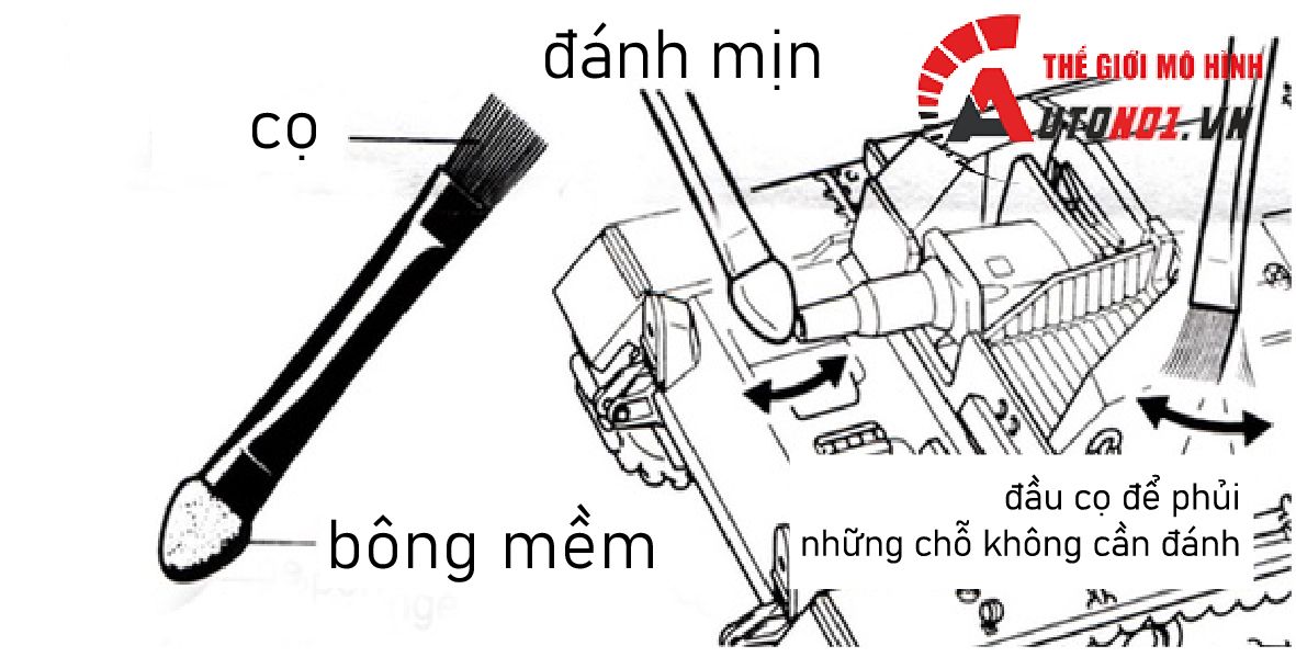  Set effect dụng cụ bột đánh tạo hiệu ứng cho xe mô hình Tamiya PK302 