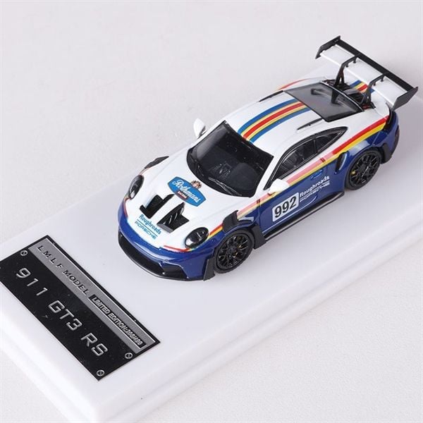  Mô hình xe Porsche 911(992) GT3 RS LMLF tỉ lệ 1:64 có đế và hộp mica LMLF OT64028 
