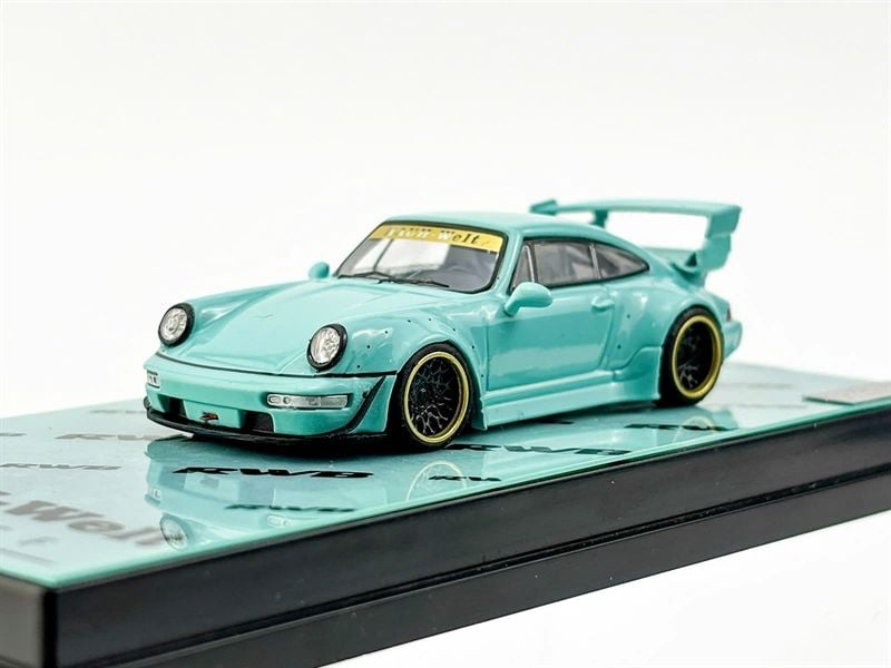  Mô hình xe Porsche 964RWB Tiffany Blue tỉ lệ 1:64 YC-964-1 