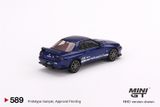  Mô hình xe Nissan Skyline GT-R Top Secret VR32 Metallic Blue tỉ lệ 1:64 MiniGT 