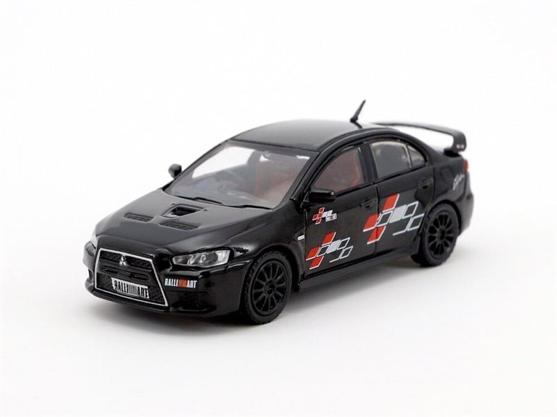  Mô hình xe Mitsubishi Lancer EVO X Ralliart Edition Black tỉ lệ 1:64 Tarmac works T64-004-REB 
