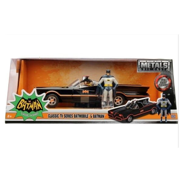  Mô hình xe Batman 1966 Classic Batmobile W/Batman & Robin Figure DC Comics tỉ lệ 1:24 Jada Toys 98259 