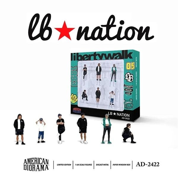  Set mô hình 5 nhân vật The LB Nation tỉ lệ 1:64 American Diorama AD-2422 