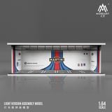  Hộp trưng bày mica mô phỏng bãi đỗ xe MARTINI kích thước 30x13.3x10cm tỉ lệ 1:64 MoreArt MO914013 