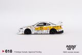  Mô hình xe Nissan LB-Super Silhouette S15 SILVIA #23 2022 bảng card MiniGT 1:64 