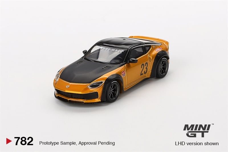 Mô hình xe Nissan Z LB★Nation Works LB Gold bản card tỉ lệ 1:64 MiniGT MGT00782-BL 