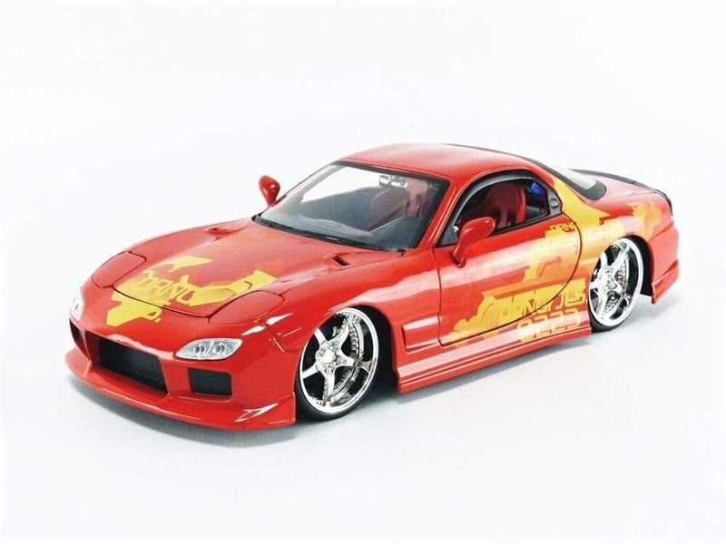  Mô hình xe Fast & Furious 1993 Mazda RX-7 Orange tỉ lệ 1:24 Jada Toys 30747 