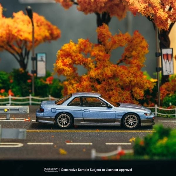  Mô hình xe Nissan Silvia (S13) VERTEX Blue / Grey tỉ lệ 1:64 Tarmac Works T64G-025-PU 
