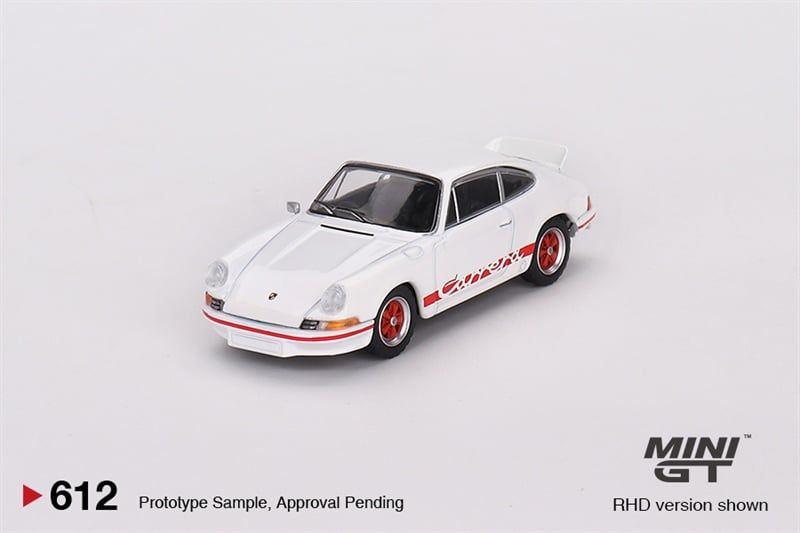  Mô hình xe Porsche 911 Carrera RS 2.7 Grand Alloy White Tỉ lệ 1:64 MiniGT 