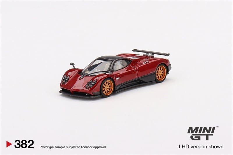  Mô hình xe Pagani Zonda F Rosso Dubai tỉ lệ 1:64 Right handle RHD MiniGT MGT00382-R 