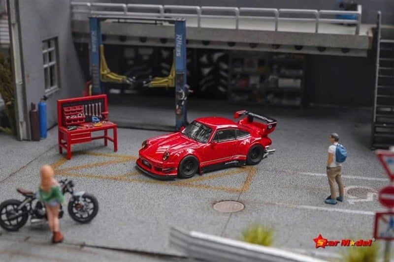  Mô hình xe RWB 964 GT Wing with Exhaust Pipe Details tỉ lệ 1:64 Star Model OT64415 