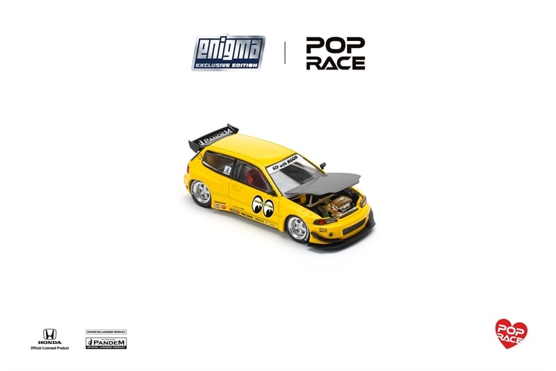  Mô hình xe Pandem Civic EG6 v1.5 - MOONEYES tỉ lệ 1:64 POPRACE x Enigma PRE0010 