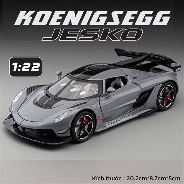  Mô hình xe Koenigsegg Jesko full open-có đèn-âm thanh tỉ lệ 1:22 Jiaye Model OT569 
