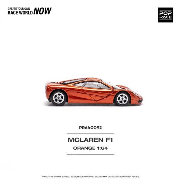  Mô hình xe Mc Laren F1 Orange tỉ lệ 1:64 Poprace PR640092 