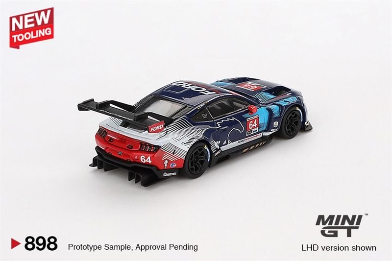  Mô hình xe Ford Mustang GT3 #64 Ford Multimatic Motorsports 2024 IMSA Daytona 24 Hrs tỉ lệ 1:64 MiniGT MGT00898-CH 