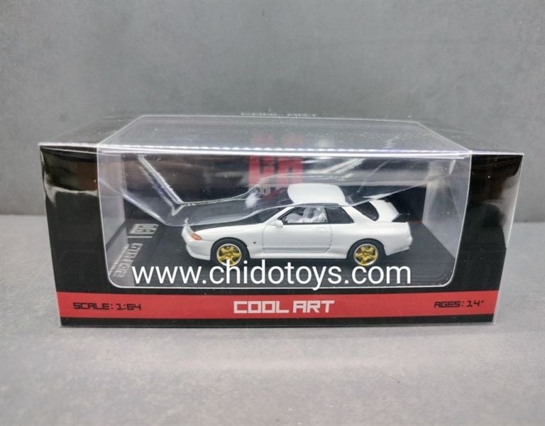  Mô hình xe Nissan Skyline GTR R32 không có máy đi kèm tỉ lệ 1:64 Cool.art CAR34WH 