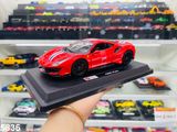  Mô hình xe Ferrari 488 Pista Red đánh lái được phiên bản có đế 1:24 Bburago 5836 