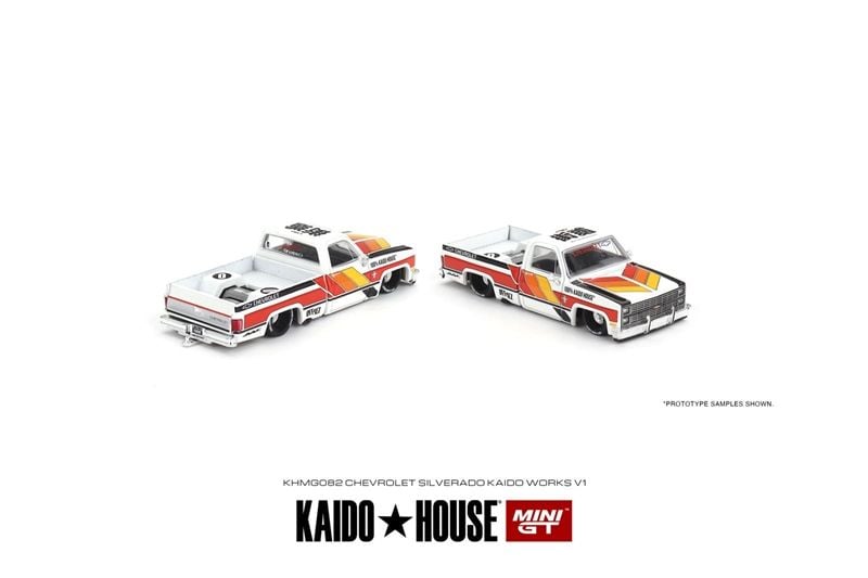  Mô hình xe Chevrolet Silverado KAIDO WORKS V1 tỉ lệ 1:64 Kaido House MiniGT 