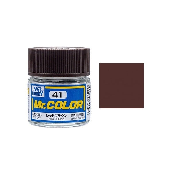  Lacquer C41 Red Brown sơn mô hình màu nâu đỏ 10ml Mr.Hobby C41 