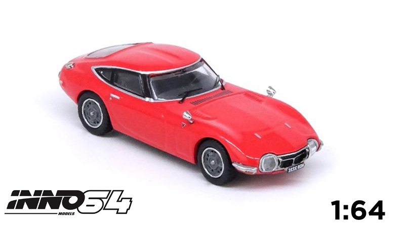  Mô hình xe Toyota 2000GT Solar red tỉ lệ 1:64 INNO64 MODELS 