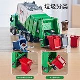  Mô hình xe chở rác chuyên dụng bảo vệ môi trường có thùng rác mini đi kèm tỉ lệ 1:24 Metal DieCast OT24074 