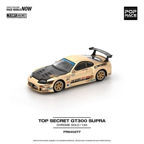  Mô hình xe Toyota Supra GT300 Top Secret tỉ lệ 1:64 Poprace PR640277 