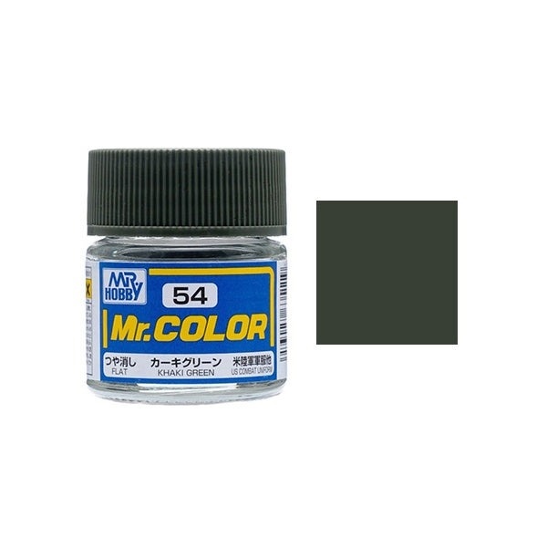  Lacquer C54 Khaki Green (Flat) sơn mô hình màu xanh lá kaki 10ml Mr.Hobby C54 