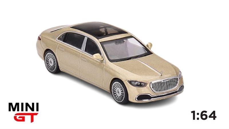  Mô hình xe Mercedes-Maybach S680 Champagne Metallic tỉ lệ 1:64 MiniGT MGT00604 