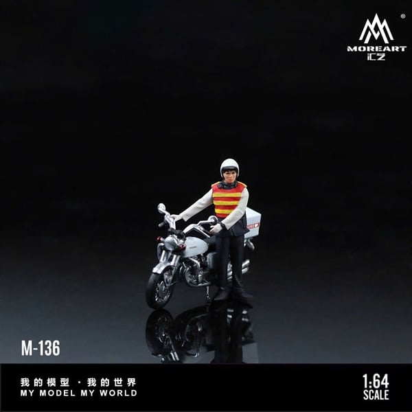 Mô hình nhân vật và mô tô Tribute to the Classic Hong Kong Traffic Police Motorcycle tỉ lệ 1:64 More Art MO222136 