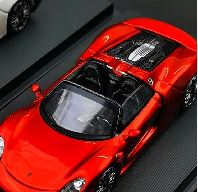  Mô hình xe Porsche 918 Spyder red tỉ lệ 1:64 Time micro 