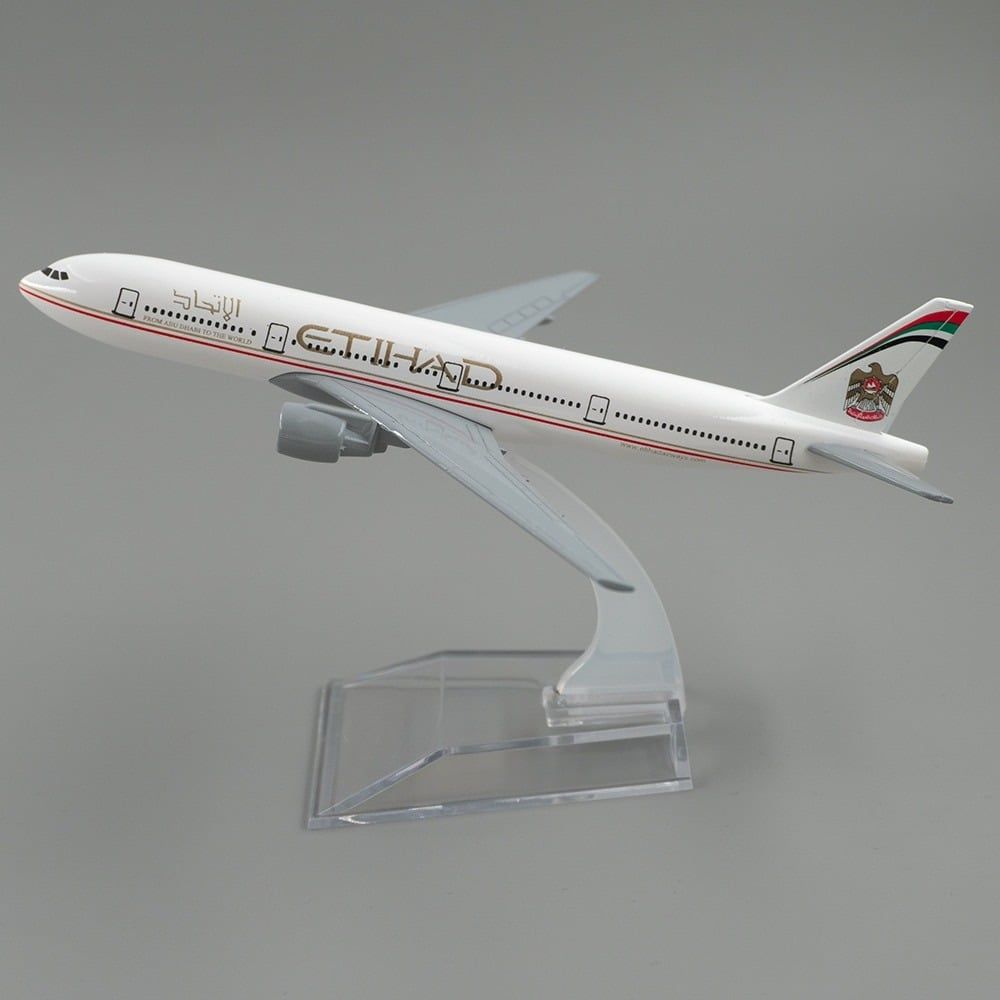  Mô hình máy bay Abu Dhabi ETIHAD Boeing B777 16cm MB16061 