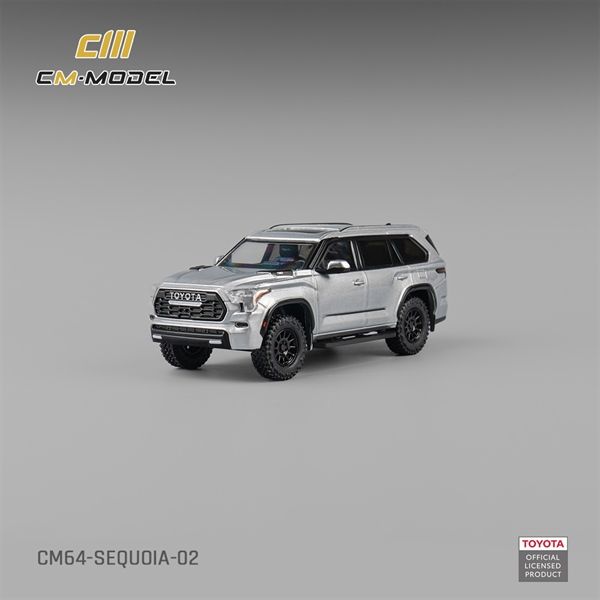  Mô hình xe Toyota Sequoia Silver hộp mica 1:64 CM Model CM64-SEQUOIA-02 