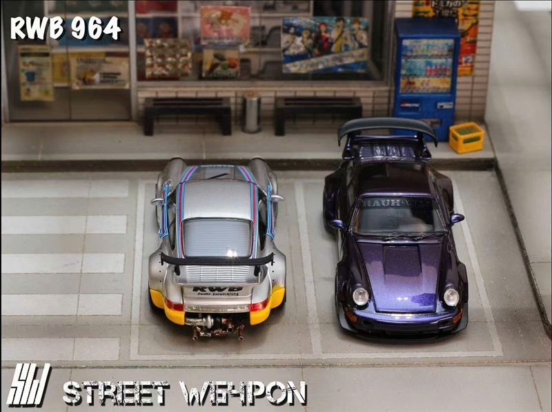  Mô hình xe Porsche RWB 964 tỉ lệ 1:64 Street Weapon OT64442 
