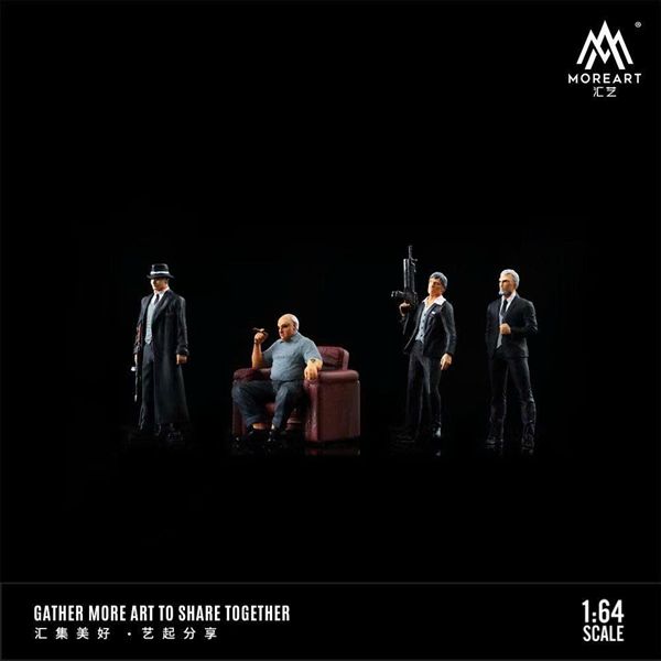  Mô hình nhân vật set figure 3 người Gang Boss Doll tỉ lệ 1:64 MoreArt MO223002 