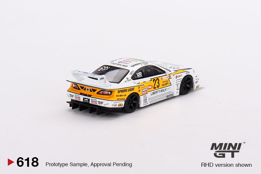  Mô hình xe Nissan LB-Super Silhouette S15 SILVIA #23 2022 bảng card MiniGT 1:64 