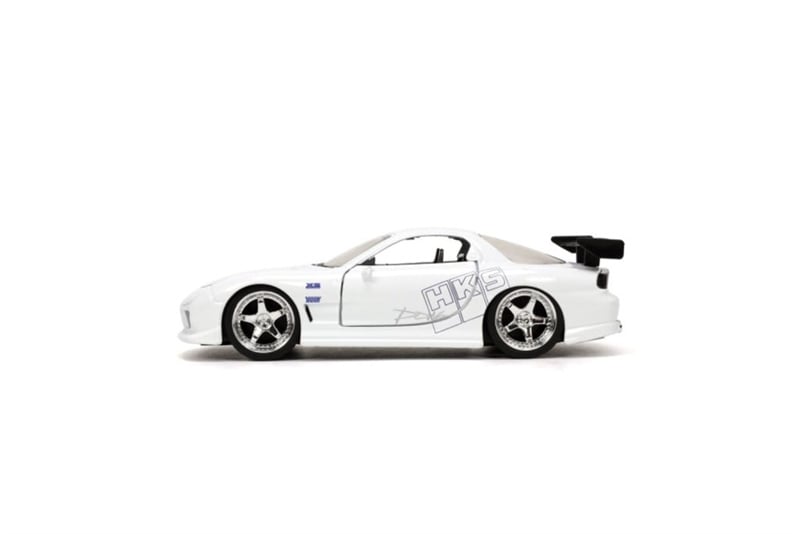  Mô hình xe Mazda RX7 FD3S Widebody White HKS Fast & Furious tỉ lệ 1:32 Jada 24075 