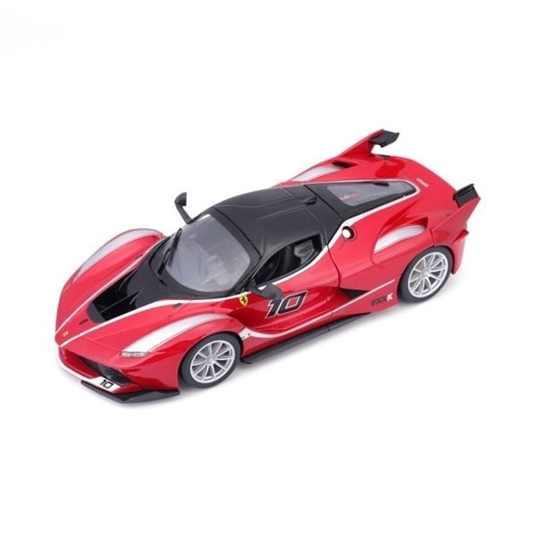  Mô hình xe Ferrari FXX K racing No.10 Rosso red không full kính tỉ lệ 1:24 Bburago 18-26301 OT24057 