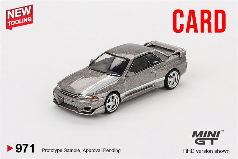 Mô hình xe Nissan Skyline GT-R (R32) Veilside Combat C-I Veilside Combat Grey bản card tỉ lệ 1:64 MiniGT MGT00971 