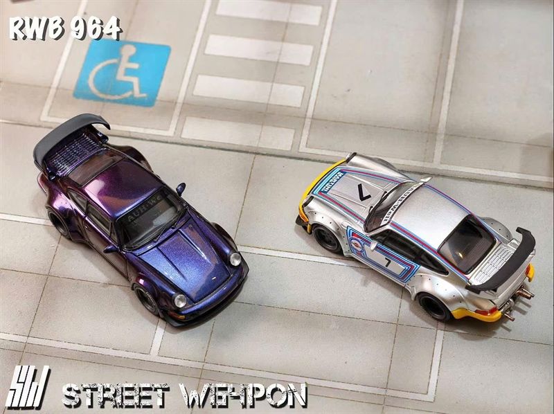 Mô hình xe Porsche RWB 964 tỉ lệ 1:64 Street Weapon OT64442 