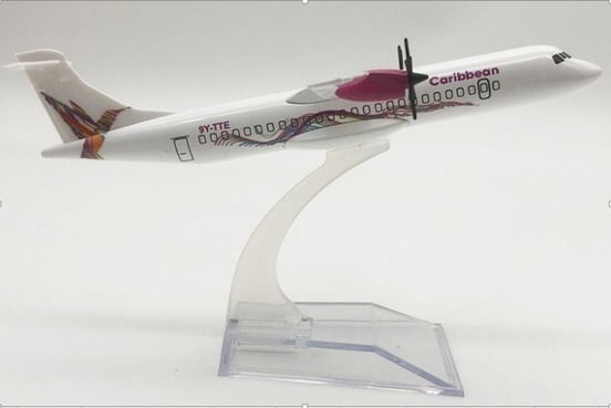  Mô hình máy bay Caribbean Sea ATR 72-600 cánh quạt có đế 16cm MB16216 