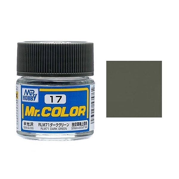  Lacquer C17 RLM 71 Dark Green sơn mô hình màu xanh lá đậm 10ml Mr.Hobby C17 