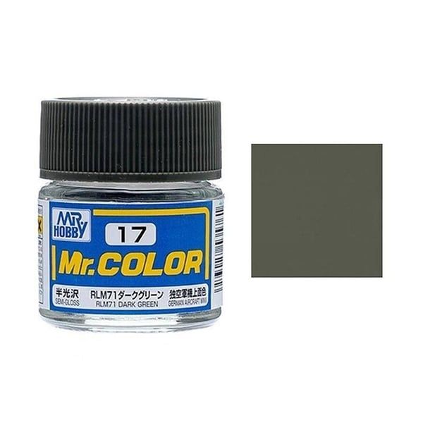  Lacquer C17 RLM 71 Dark Green sơn mô hình màu xanh lá đậm 10ml Mr.Hobby C136 