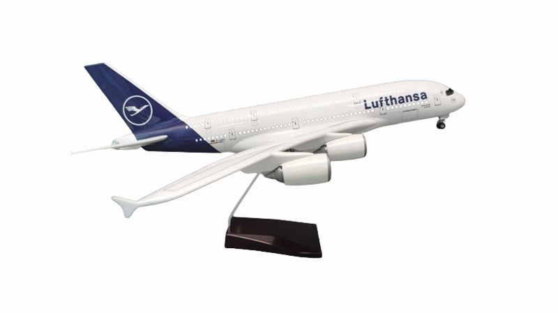  Mô hình máy bay Germany Lufthansa Airbus A380 có đèn led tự động theo tiếng vỗ tay hoặc chạm MB47036 