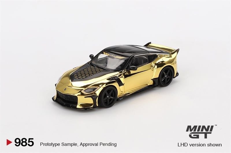  Mô hình xe Nissan Z VeilSide FZ400 Gold Chrome tỉ lệ 1:64 MiniGT MGT00985-BL 