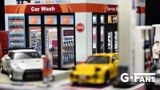  Hộp trưng bày mô phỏng Trạm đổ xăng dầu ENEOS và bãi đỗ xe có đèn tỉ lệ 1:64 G FAN-MODELS 710038 