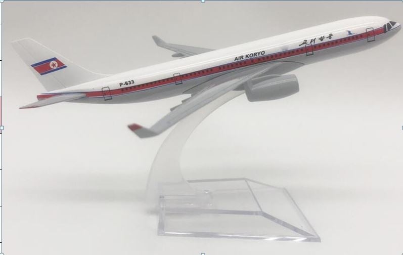  Mô hình máy bay Triều Tiên KORYO Airways Airbus A330 North Korea kích thước 16cm MB16202 