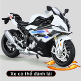  Mô hình xe BMW S1000RR 2024 có cánh gió tỉ lệ 1:12 Huayi Alloy MT070 