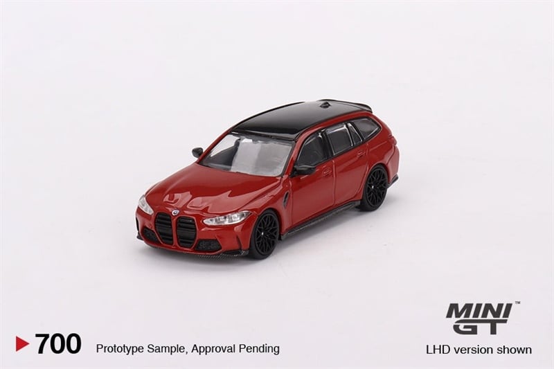  Mô hình xe BMW M3 Competition Touring (G81) Toronto red metallic tỉ lệ 1:64 MiniGT MGT00700 
